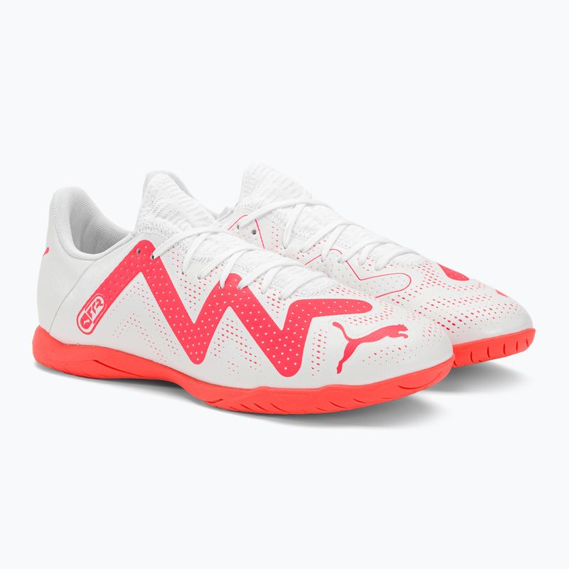 PUMA Future Play IT Herren Fußballschuhe puma weiß/feuerorchidee 6