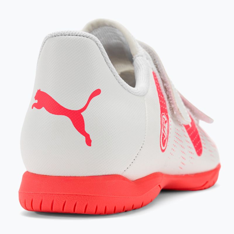 PUMA Future Play IT V Jr Kinder Fußballschuhe puma weiß/feuerorchidee 9