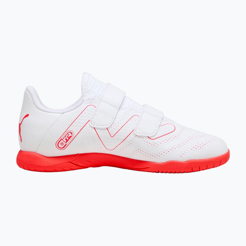 PUMA Future Play IT V Jr Kinder Fußballschuhe puma weiß/feuerorchidee 12