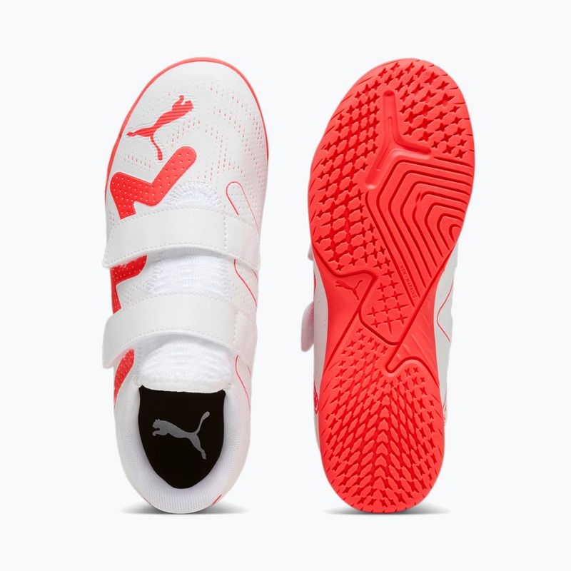 PUMA Future Play IT V Jr Kinder Fußballschuhe puma weiß/feuerorchidee 13