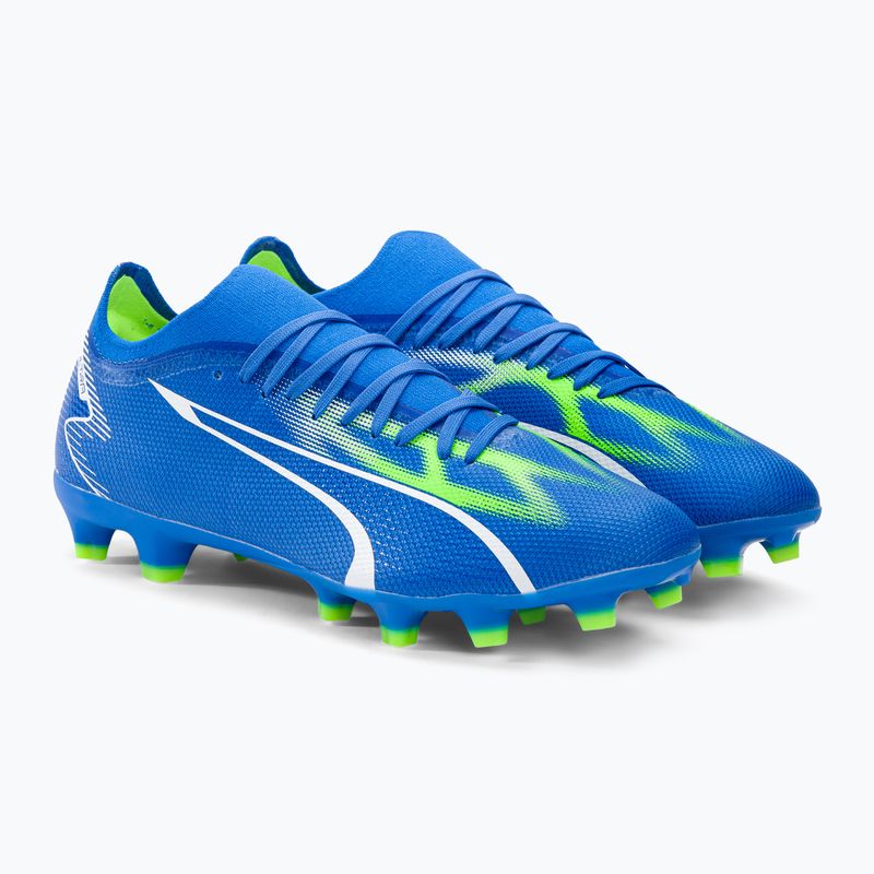 PUMA Ultra Match FG/AG Herren Fußballschuhe Ultra Blau/Puma Weiß/Pro Grün 4