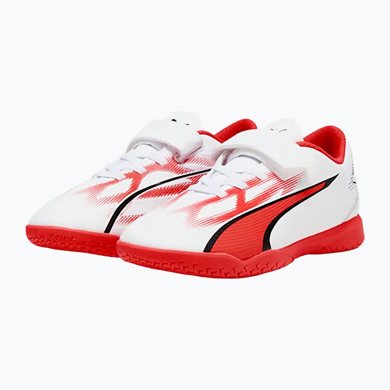 PUMA Ultra Play IT V Jr Kinder Fußballschuhe puma weiß/puma schwarz/fire orchid