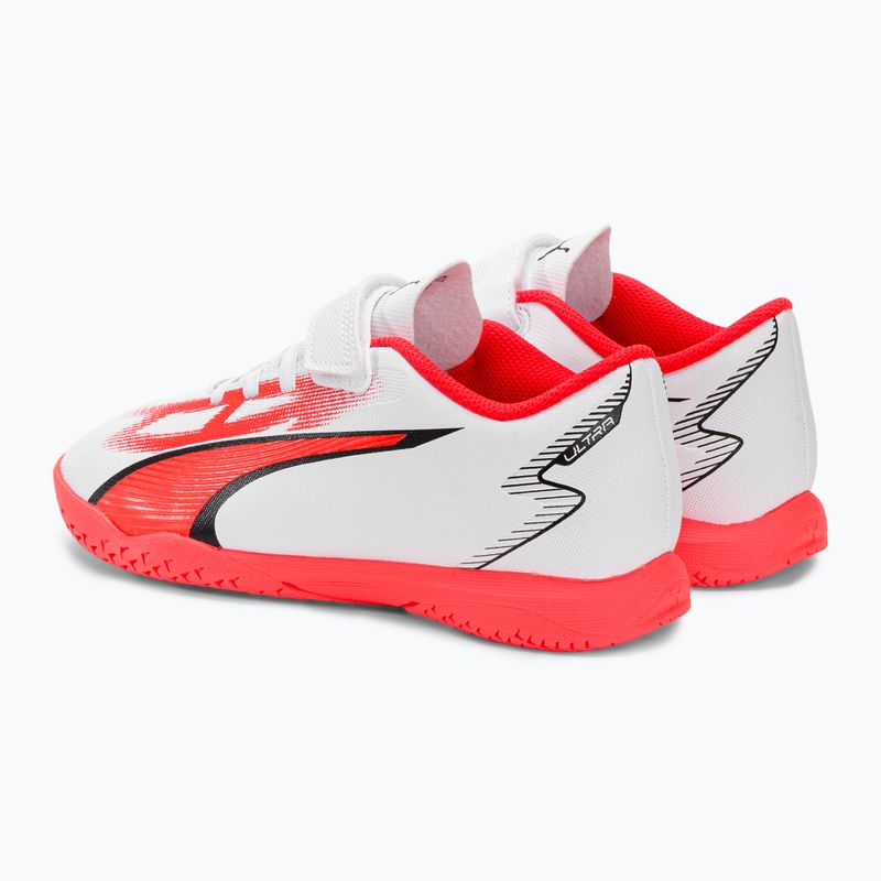 PUMA Ultra Play IT V Jr Kinder Fußballschuhe puma weiß/puma schwarz/fire orchid