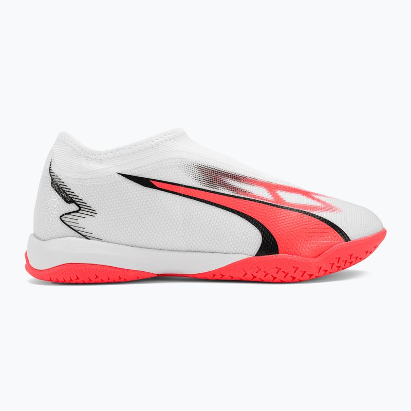 PUMA Ultra Match LL IT + Mid Jr Kinder Fußballschuhe puma weiß/puma schwarz/fire orchid 2