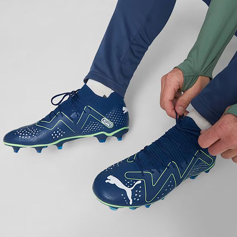PUMA Future Match FG/AG Herren Fußballschuhe persisch blau/puma weiß/pro grün 2