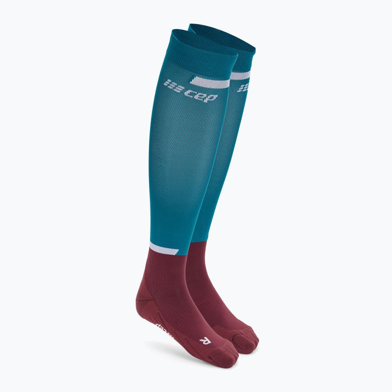 CEP Tall 4.0 Herren Kompressions-Laufsocken petrol/dunkelrot