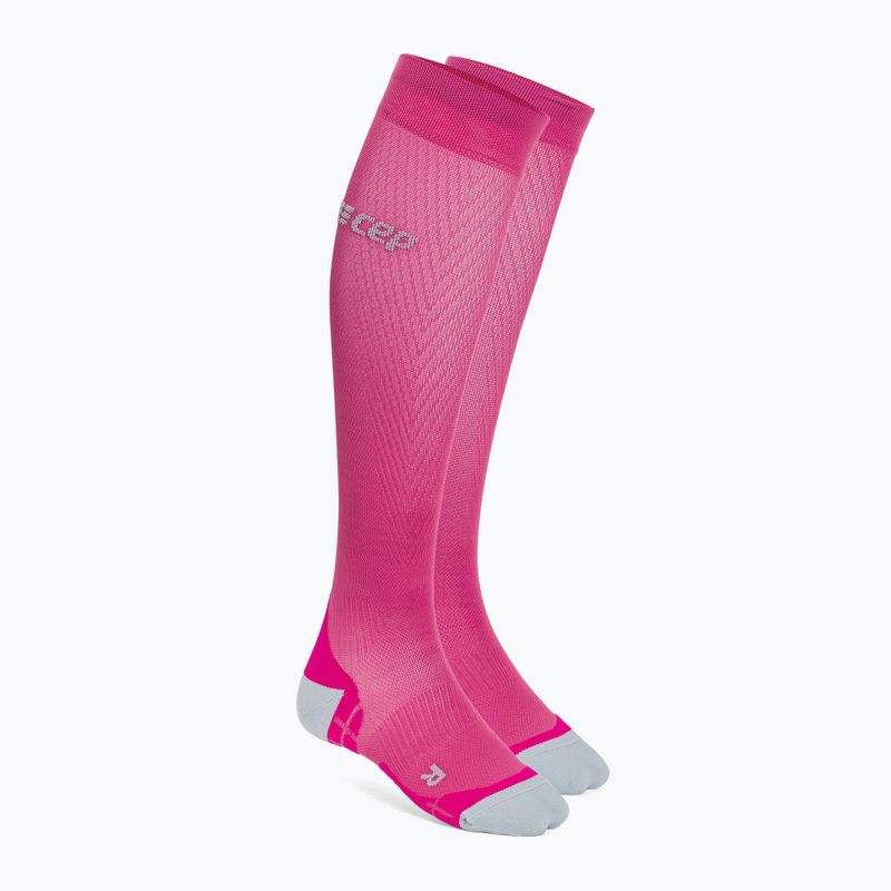 CEP Ultralight pink/dunkelrot Damen Kompressions-Laufsocken