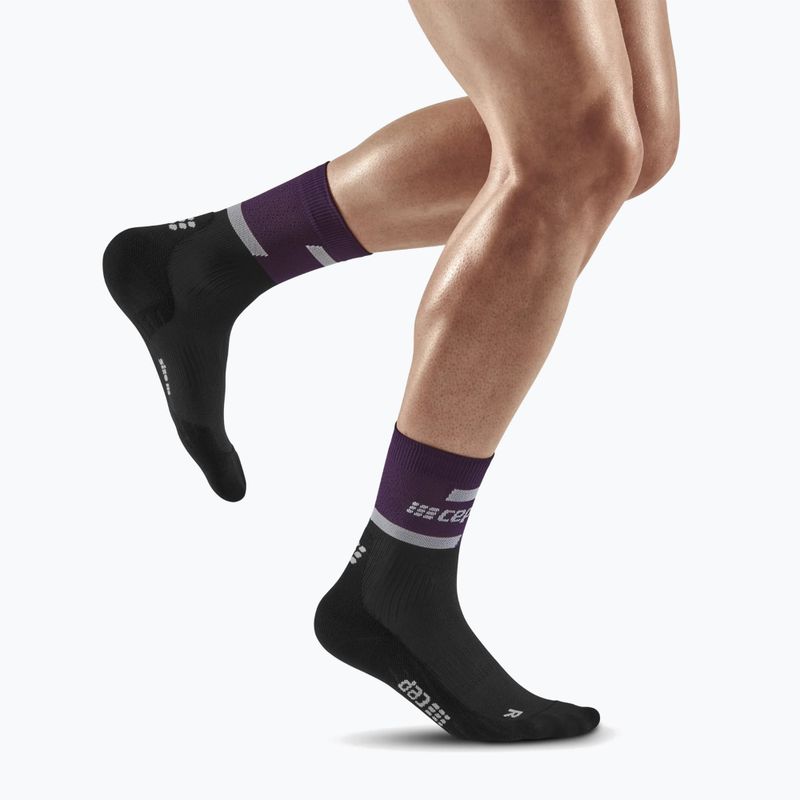 CEP Herren Kompressions-Laufsocken 4.0 Mid Cut violett/schwarz 5