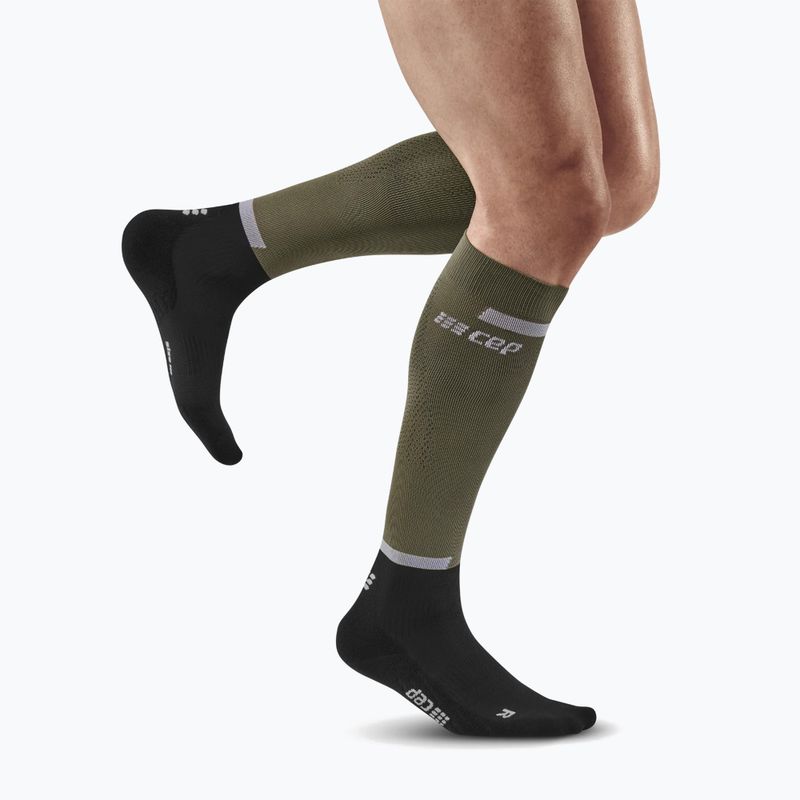 CEP Tall 4.0 oliv/schwarz Herren Kompressions-Laufsocken 5