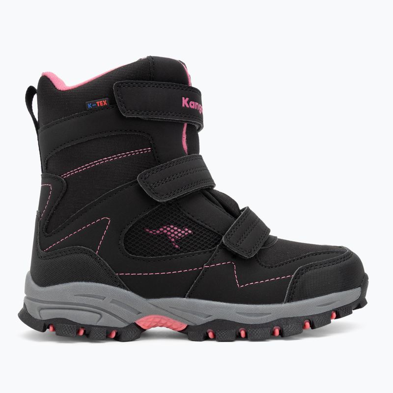KangaROOS K-Robi KTX jet schwarz/rosa Kinderschneestiefel 2