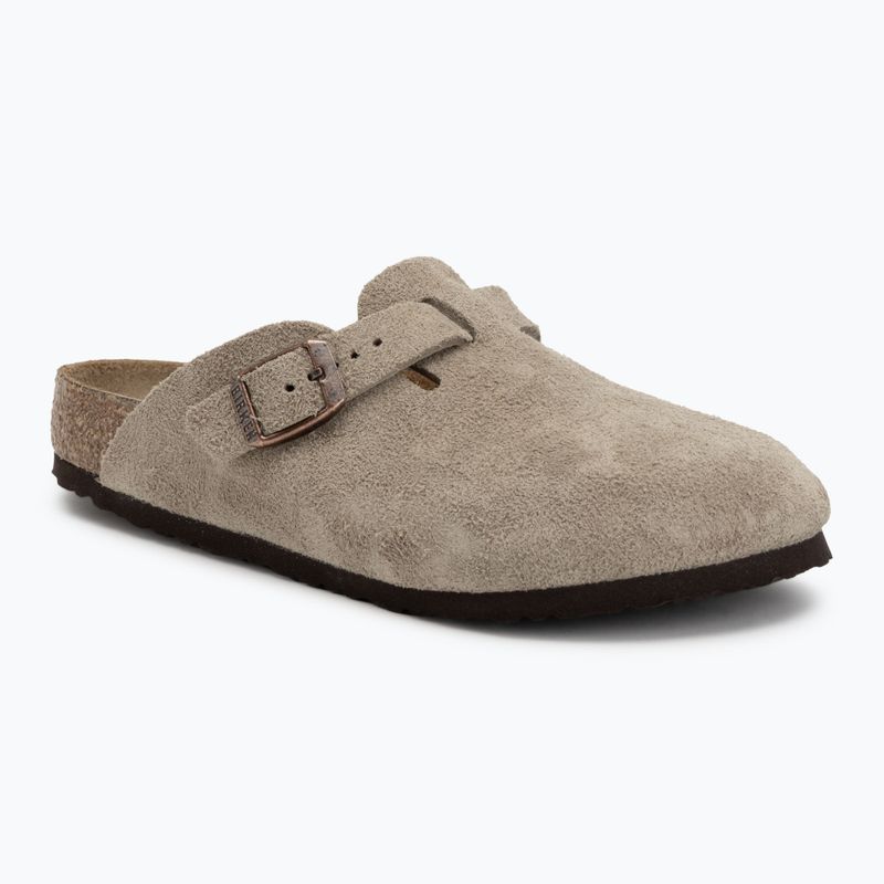 BIRKENSTOCK Boston Kids Schmal taupefarbene Flip-Flops