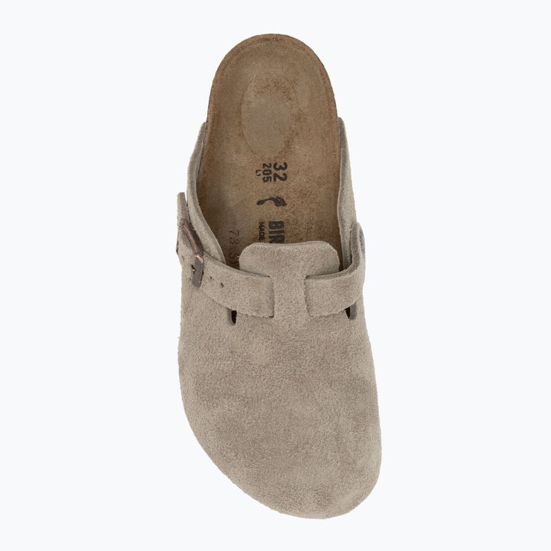 BIRKENSTOCK Boston Kids Schmal taupefarbene Flip-Flops 5