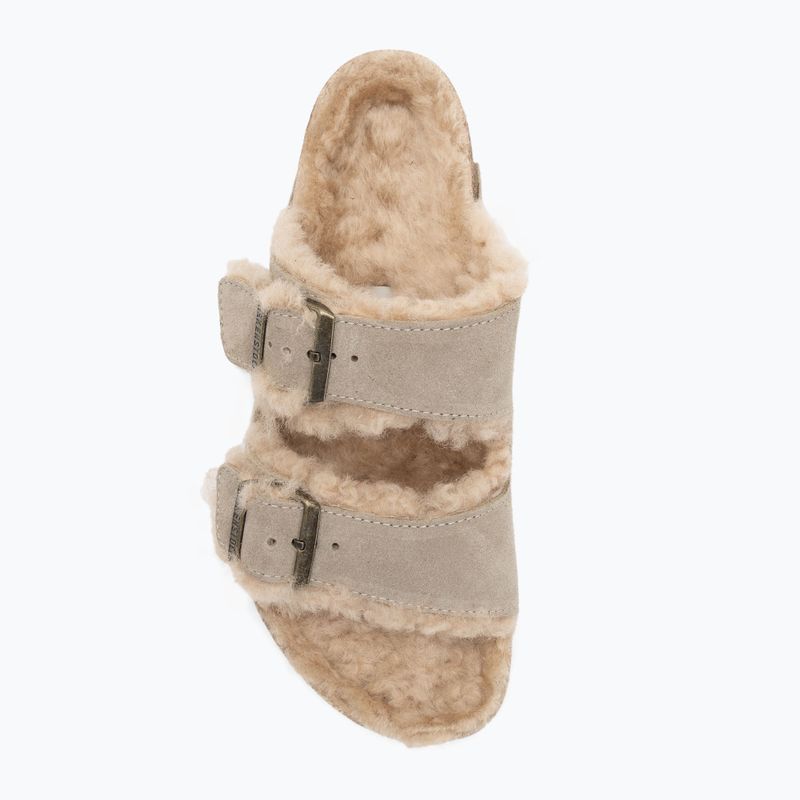 BIRKENSTOCK Arizona Shearling SL Regular taupe flip-flops 5