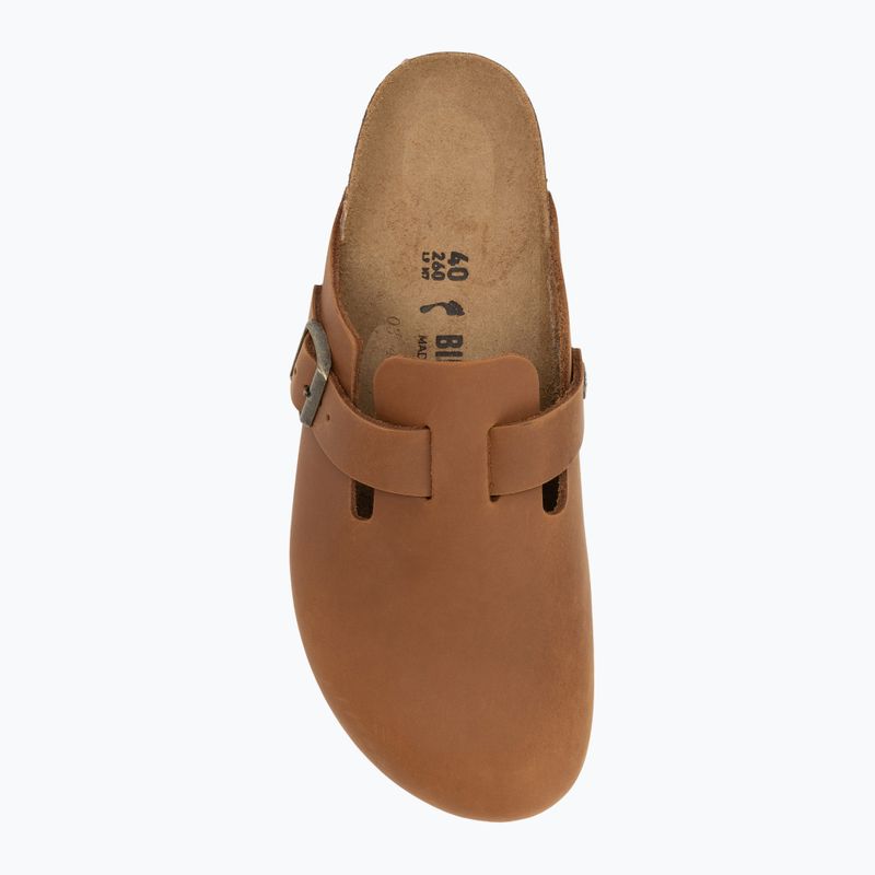 BIRKENSTOCK Boston LEOI Schmale cognacfarbene Flip-Flops 5