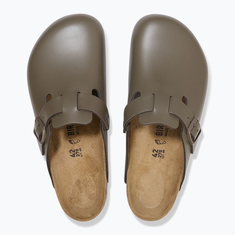 Badeschuhe BIRKENSTOCK Boston NL Regular smooth leather concrete gray 3