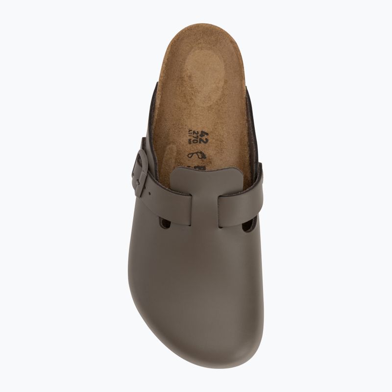 Badeschuhe BIRKENSTOCK Boston NL Regular smooth leather concrete gray 5