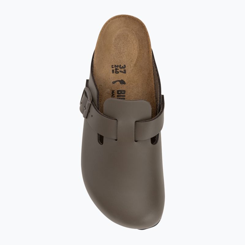 Badeschuhe BIRKENSTOCK Boston NL Narrow smooth leather concrete gray 5