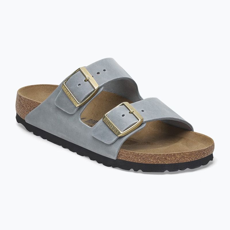 Damen-Pantoletten BIRKENSTOCK Arizona LEOI Narrow basalt gray 8
