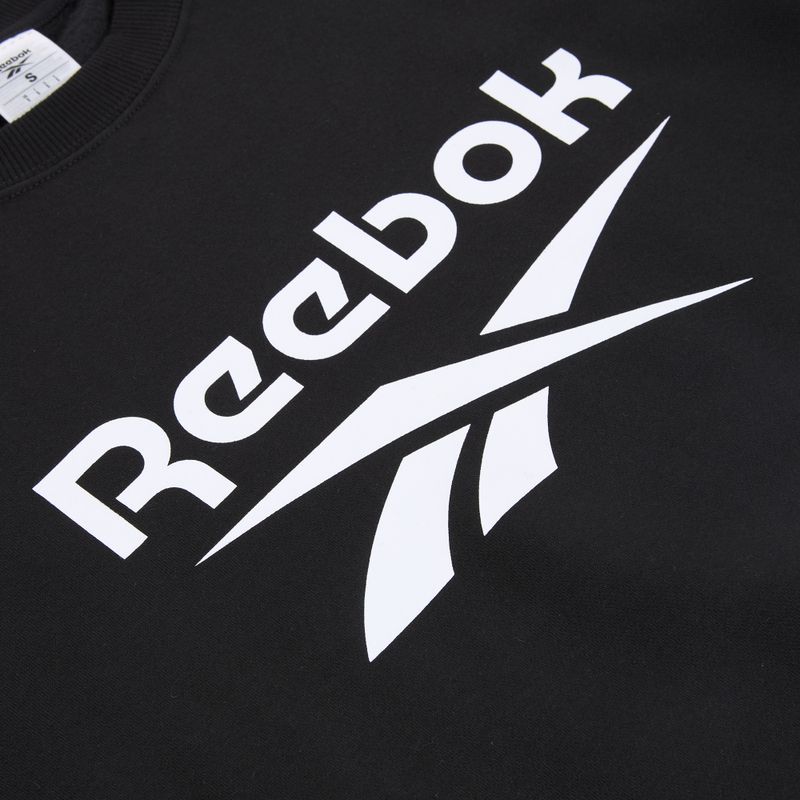 Hoodie Sweatshirt Damen Reebok Identity Big Logo Fleece Crew black 3