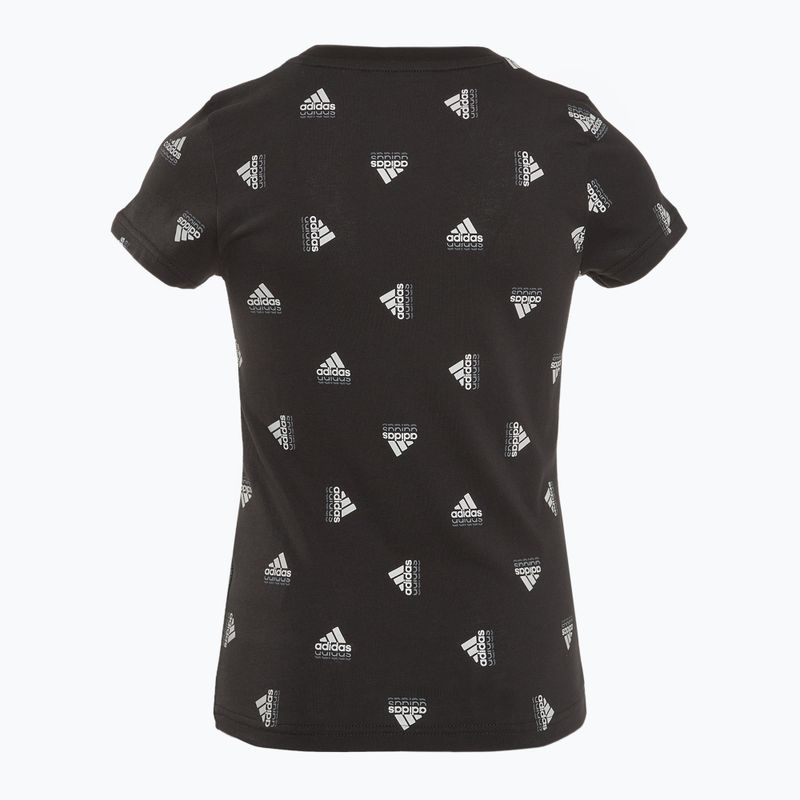 adidas Brand Love Kinder-T-Shirt schwarz/weiß 2