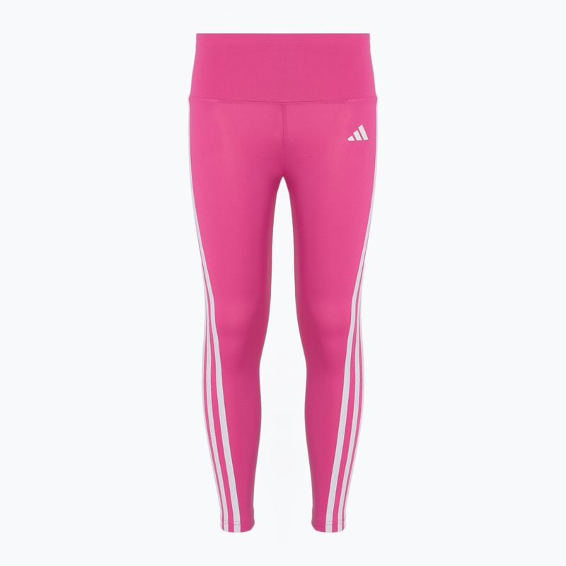 Kinder-Leggings adidas Essentials Aerorady 3-Stripes High Waisted halbtransparent fuchsia/weiß