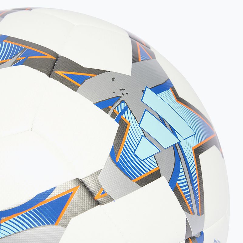 adidas UCL Training Fußball 23/24 weiß/silbermetallic/helles cyan/royal Größe 4 4