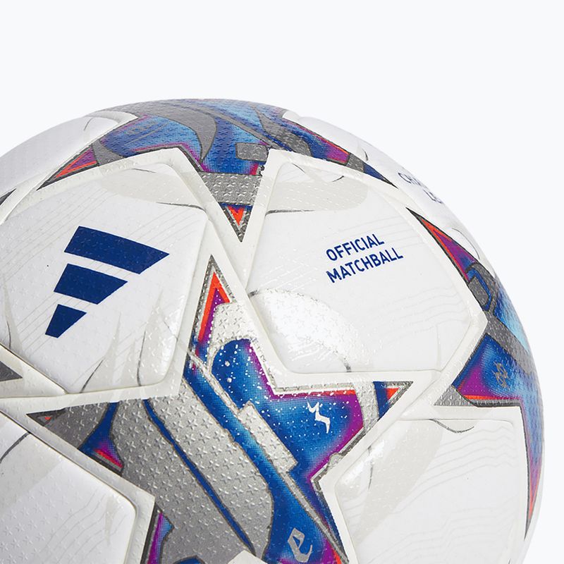 adidas UCL PRO 23/24 Fußball weiß/silbermetallic/helles cyan/royal blau Größe 5 4