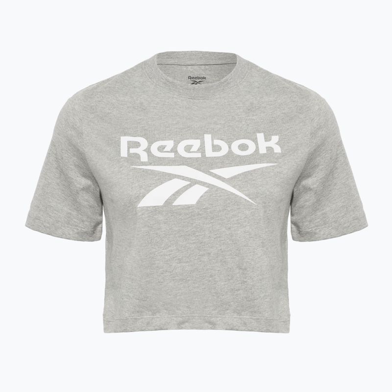 Shirt Damen Reebok Identity Big Logo Crop Tee medium grey heather