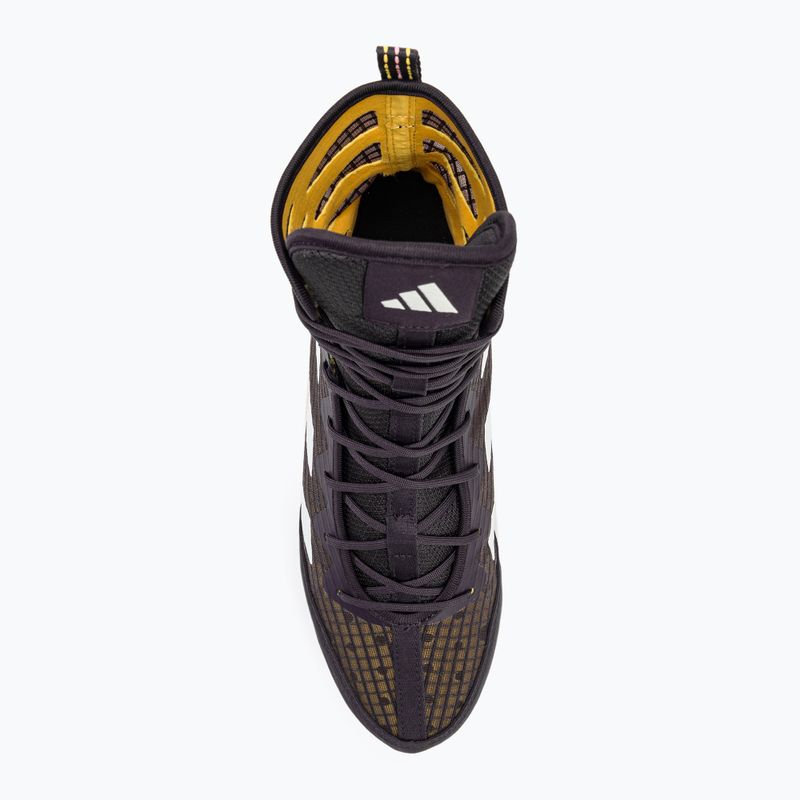 Boxschuhe adidas Box Hog 4 aurora black/cloud white/spark 5
