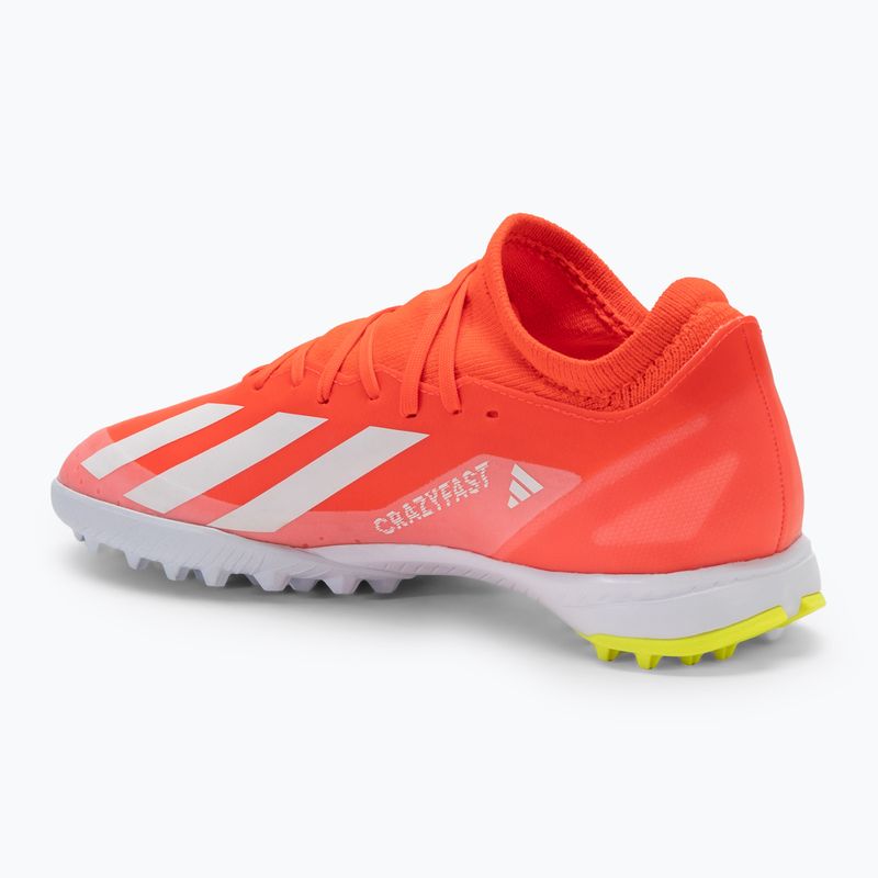 Herren adidas X Crazyfast League TF Fußballschuhe Solar Rot/Cloud Weiß/Team Solar Gelb 3