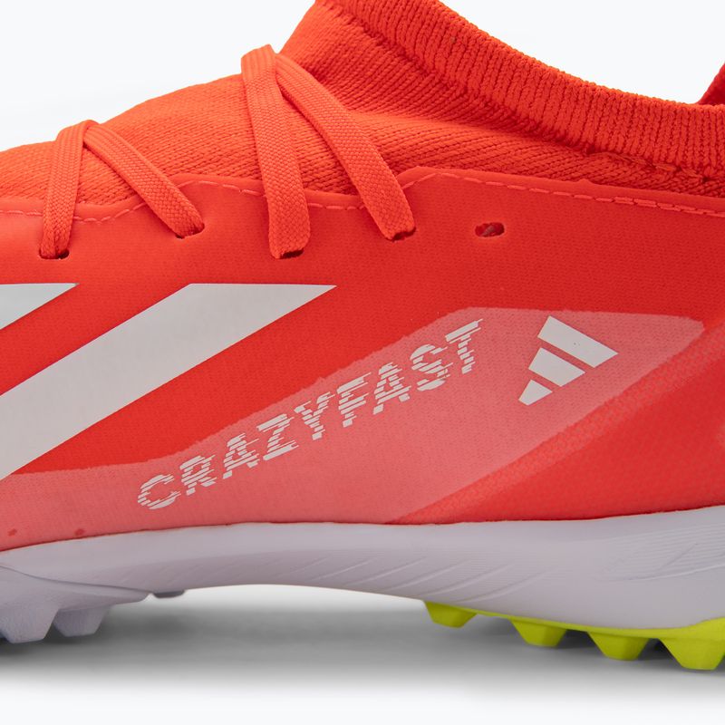 Herren adidas X Crazyfast League TF Fußballschuhe Solar Rot/Cloud Weiß/Team Solar Gelb 8