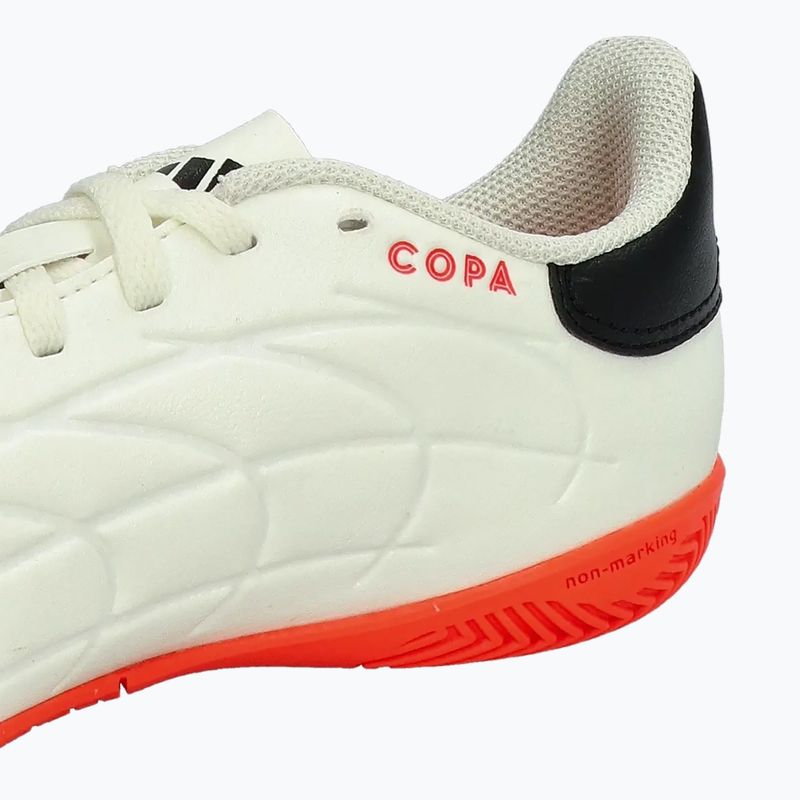 Kinder-Fußballschuhe adidas Copa Pure II Club IN elfenbein/schwarz/sonnenrot