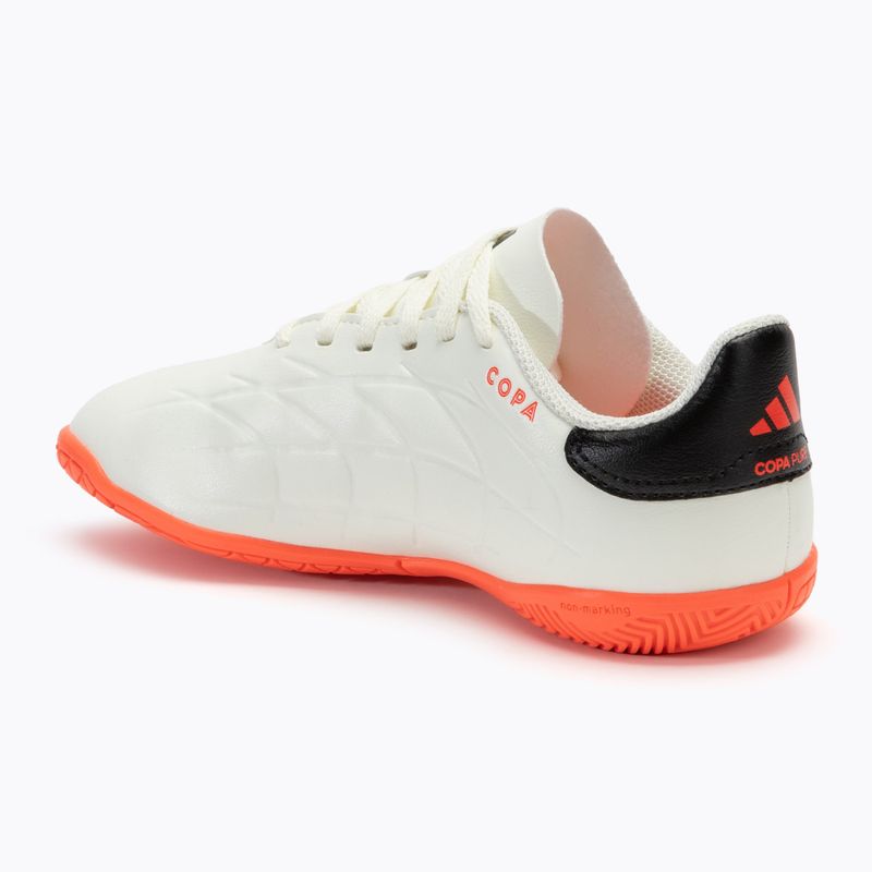 Kinder-Fußballschuhe adidas Copa Pure II Club IN elfenbein/schwarz/sonnenrot