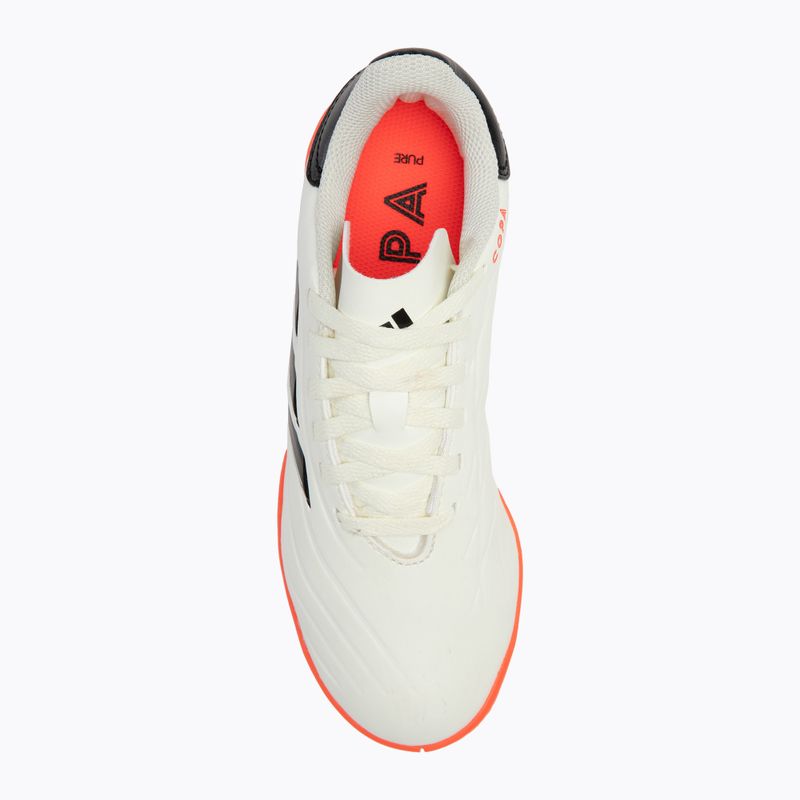 Kinder-Fußballschuhe adidas Copa Pure II Club IN elfenbein/schwarz/sonnenrot