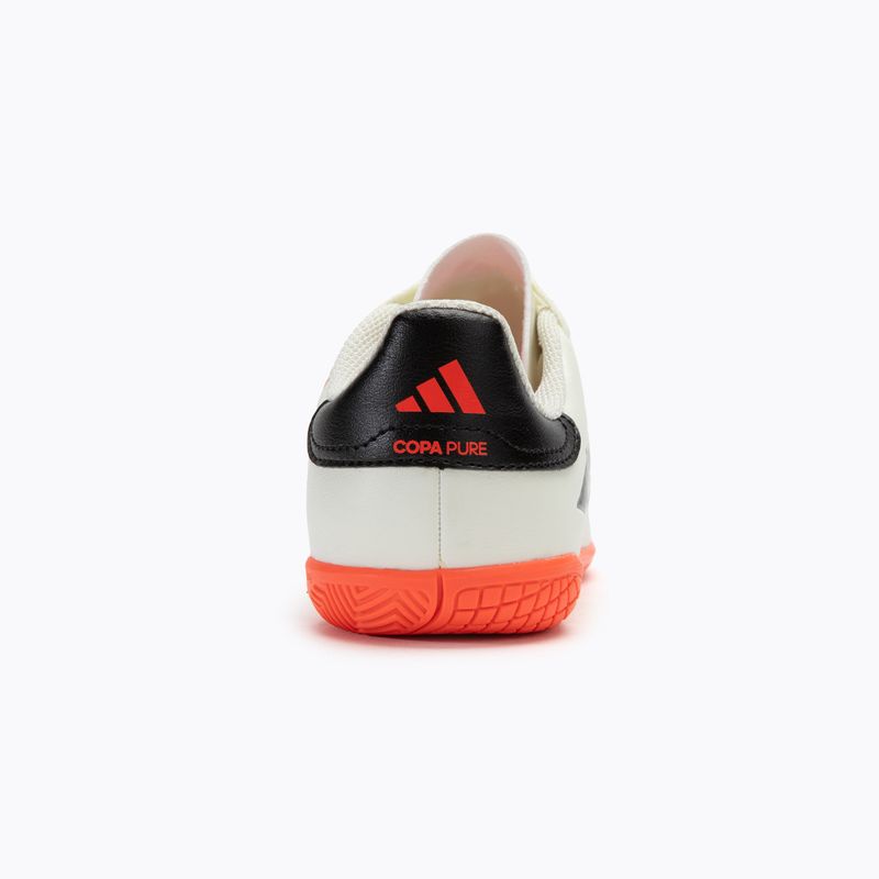 Kinder-Fußballschuhe adidas Copa Pure II Club IN elfenbein/schwarz/sonnenrot