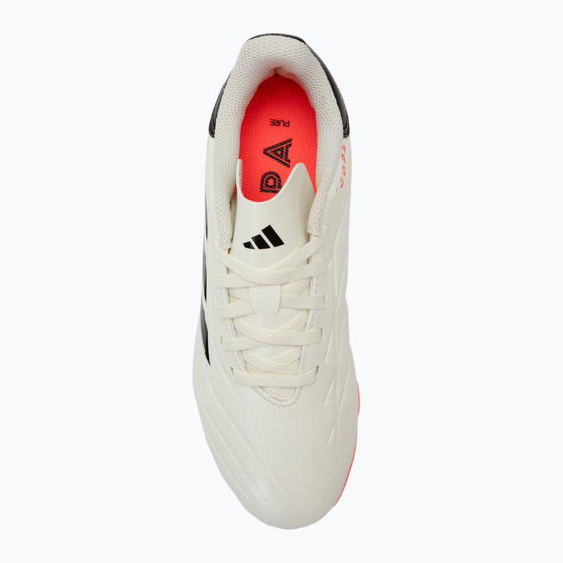 Kinder-Fußballschuhe adidas Copa Pure II Club FxG elfenbein/schwarz/sonnenrot