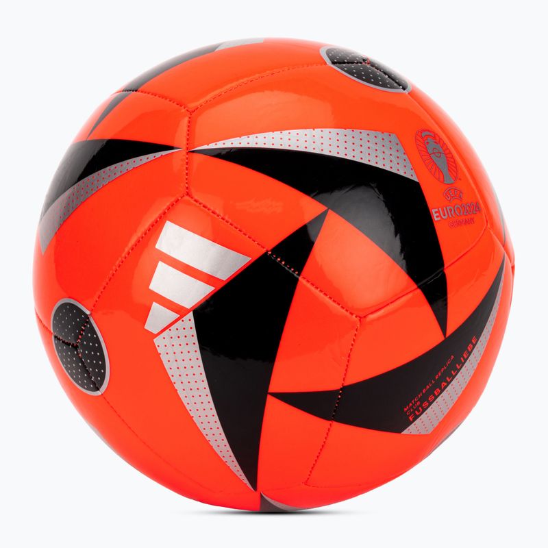Fußball adidas Fussballiebe Club Euro 2024 solar red/black/silver metallic Größe 4 2