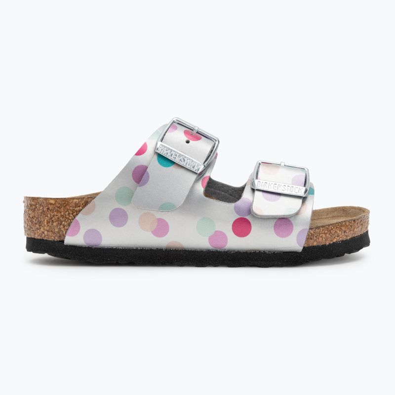 BIRKENSTOCK Kinder-Flip-Flops Arizona BF Narrow electric metallic dots silber 2