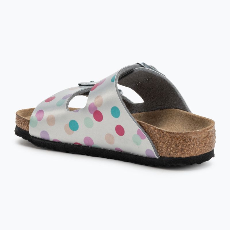 BIRKENSTOCK Kinder-Flip-Flops Arizona BF Narrow electric metallic dots silber 3