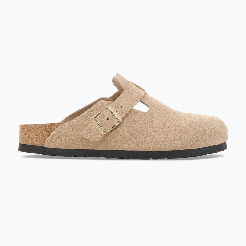 Badelatschen BIRKENSTOCK Boston Suede Leather sandcastle 2