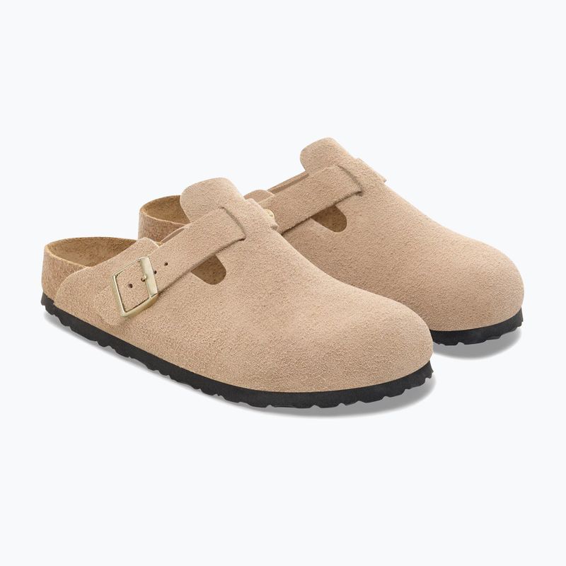 Badelatschen BIRKENSTOCK Boston Suede Leather sandcastle 3