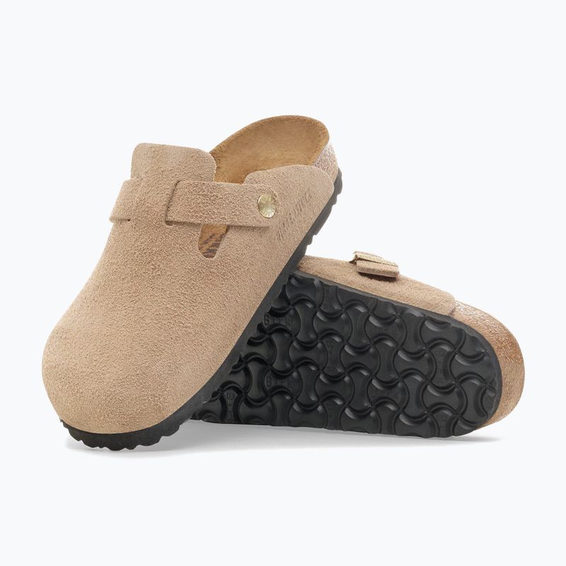 Badelatschen BIRKENSTOCK Boston Suede Leather sandcastle 5