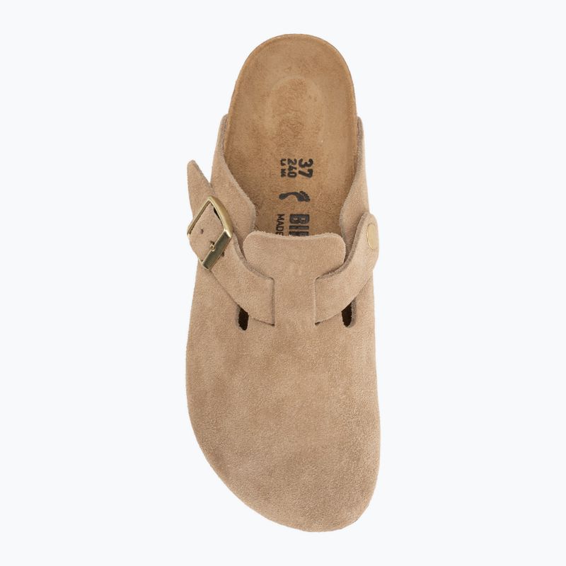 Badelatschen BIRKENSTOCK Boston Suede Leather sandcastle 5