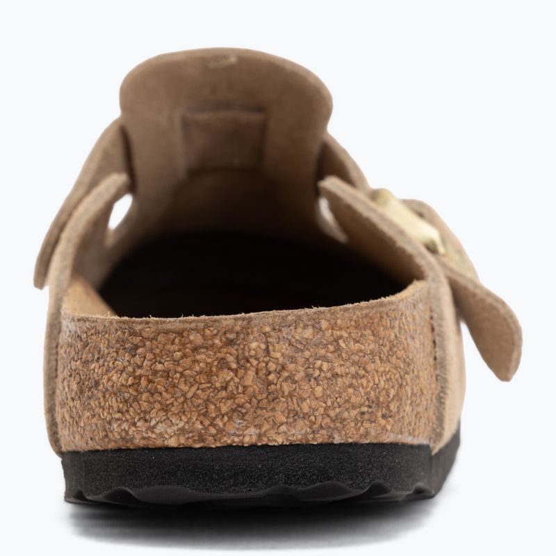 Badelatschen BIRKENSTOCK Boston Suede Leather sandcastle 6
