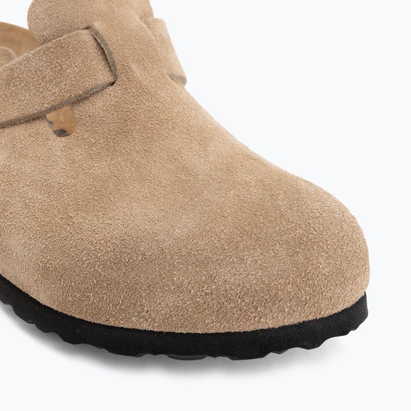Badelatschen BIRKENSTOCK Boston Suede Leather sandcastle 7