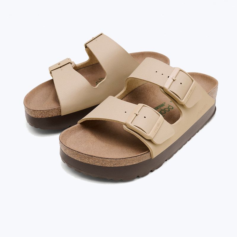 Badelatschen BIRKENSTOCK Arizona Flex Platform Birko-Flor sandcastle 4