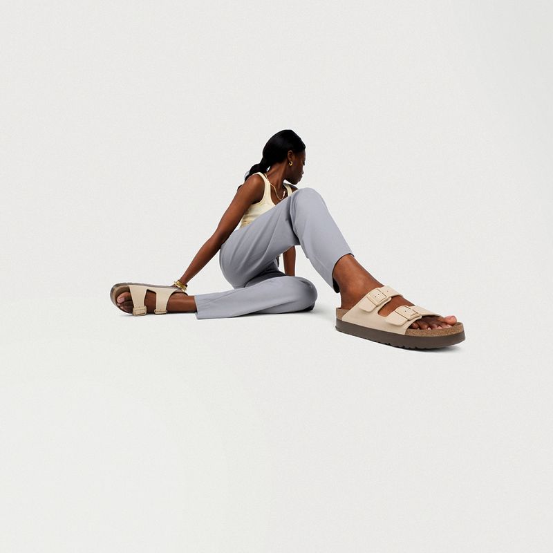 Badelatschen BIRKENSTOCK Arizona Flex Platform Birko-Flor sandcastle 6