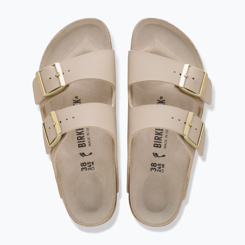 Damenbadelatschen BIRKENSTOCK Arizona Birko-Flor triples sandcastle/oyster 3