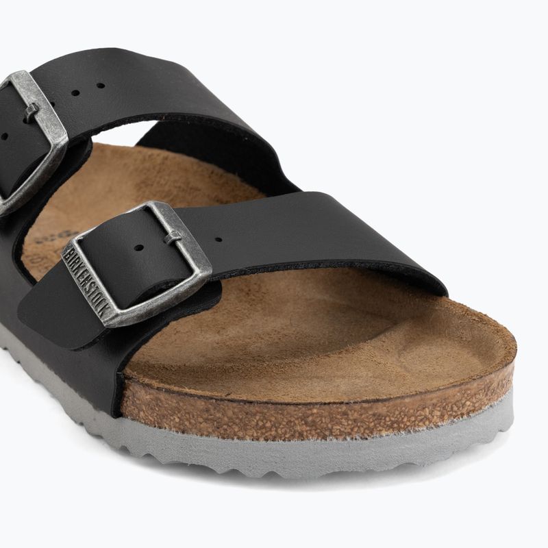 Badelatschen BIRKENSTOCK Arizona Birko-Flor black/light gray 7