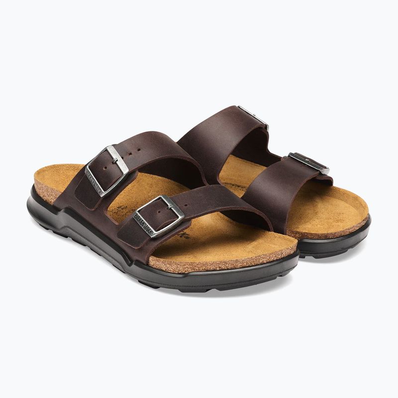 Herren-Badelatschen BIRKENSTOCK Arizona Crosstown Oiled Leather Regular habana/black 3